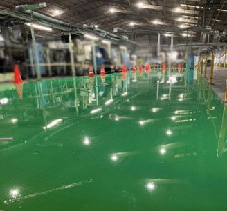 加工工場床塗装補修工事